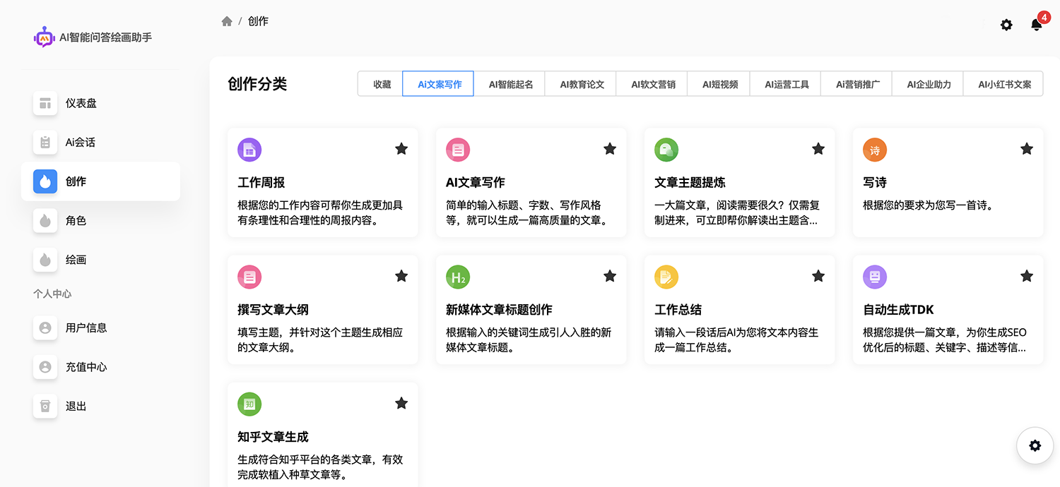 AI智能问答绘画助手-完全免费的Al智能生产力工具